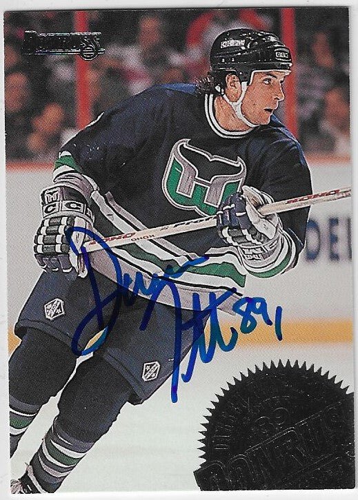 Darren Turcotte Signed 1994-95 Donruss Hockey Card - Hartford Whalers
