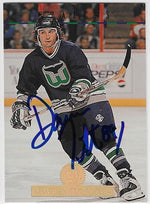 Darren Turcotte Signed 1994-95 Leaf Hockey Card - Hartford Whalers