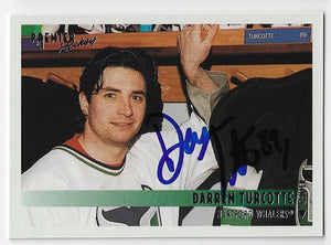 Darren Turcotte Signed 1994-95 O-Pee-Chee Premier Hockey Card - Hartford Whalers