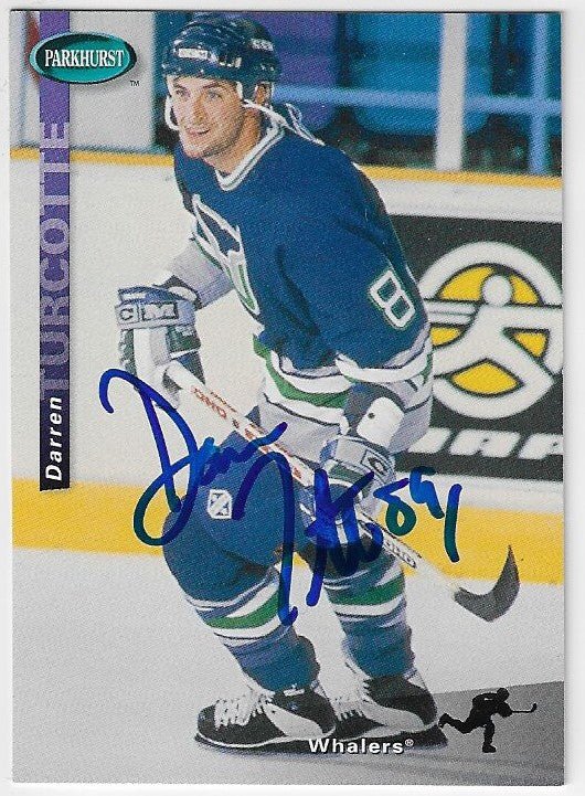 Darren Turcotte Signed 1994-95 Parkhurst SE Hockey Card - Hartford Whalers