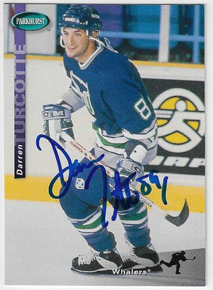 Darren Turcotte Signed 1994-95 Parkhurst SE Hockey Card - Hartford Whalers