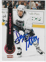 Darren Turcotte Signed 1994-95 Pinnacle Hockey Card - Hartford Whalers