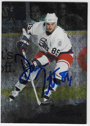 Darren Turcotte Signed 1995-96 Fleer Metal Hockey Card - Winnipeg Jets