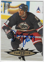 Darren Turcotte Signed 1995 - 96 Fleer Ultra Hockey Card - Winnipeg Jets - PastPros