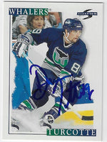 Darren Turcotte Signed 1995-96 Score Hockey Card - Hartford Whalers
