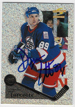 Darren Turcotte Signed 1995-96 Score Summit Ice Hockey Card - Winnipeg Jets