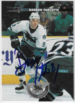 Darren Turcotte Signed 1996-97 Donruss Hockey Card - San Jose Sharks