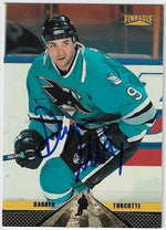 Darren Turcotte Signed 1996-97 Pinnacle Hockey Card - San Jose Sharks