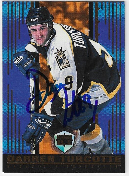 Darren Turcotte Signed 1998-99 Pacific Dynagon Hockey Card - Nashville Predators