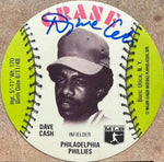 Dave Cash Signed 1976 Crane Potato Chips Disc Baseball Card - Philadelphia Phillies