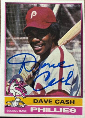 Dave Cash Signed 1976 Topps Baseball Card - Philadelphia Phillies