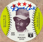 Dave Cash Signed 1977 Dairy Isle Disc Baseball Card - Montreal Expos