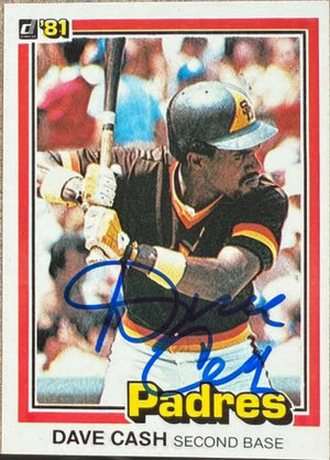 Dave Cash Signed 1981 Donruss Baseball Card - San Diego Padres