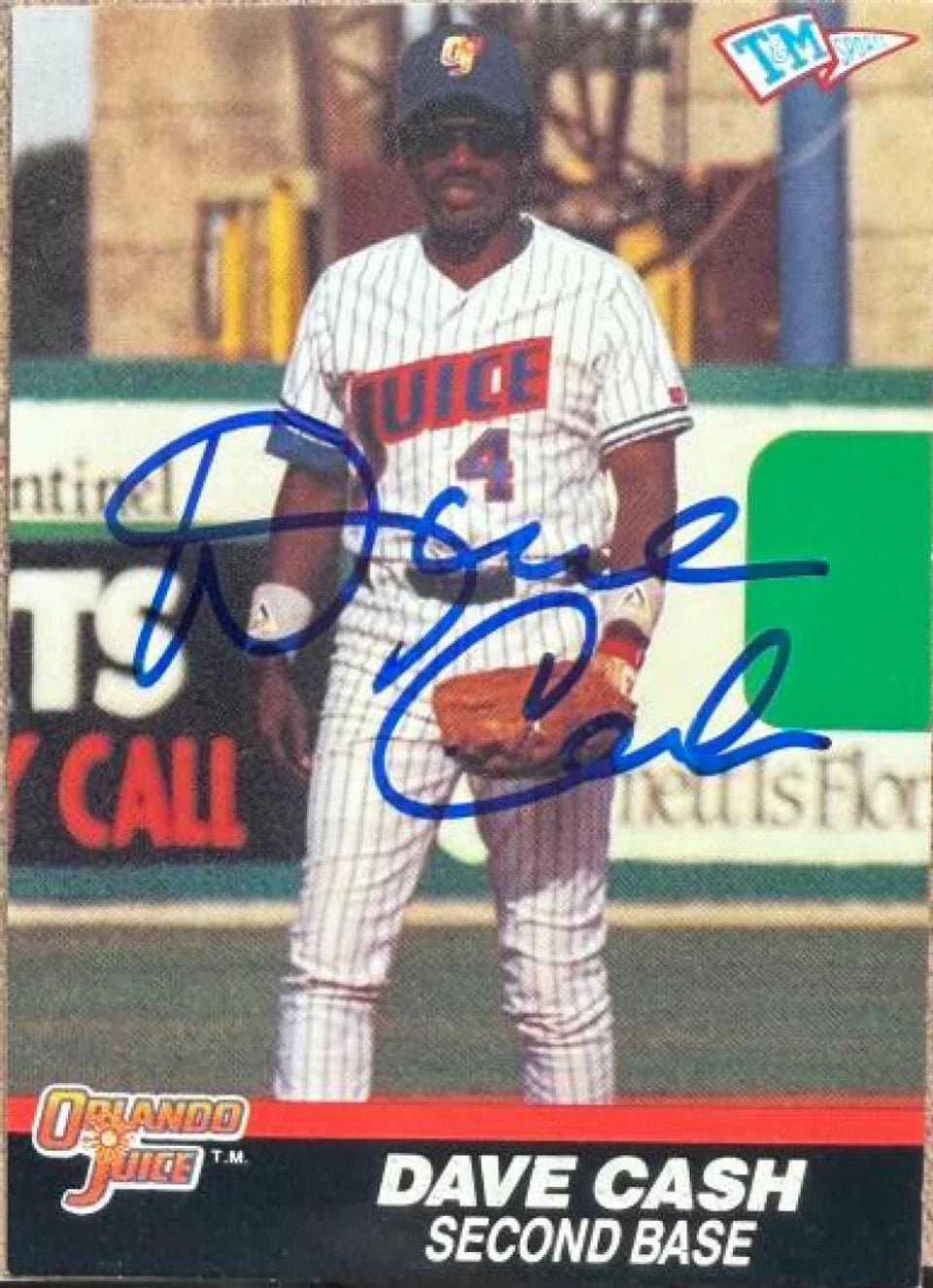Dave Cash Signed 1989 T&M Senior League Baseball Card - Orlando Juice