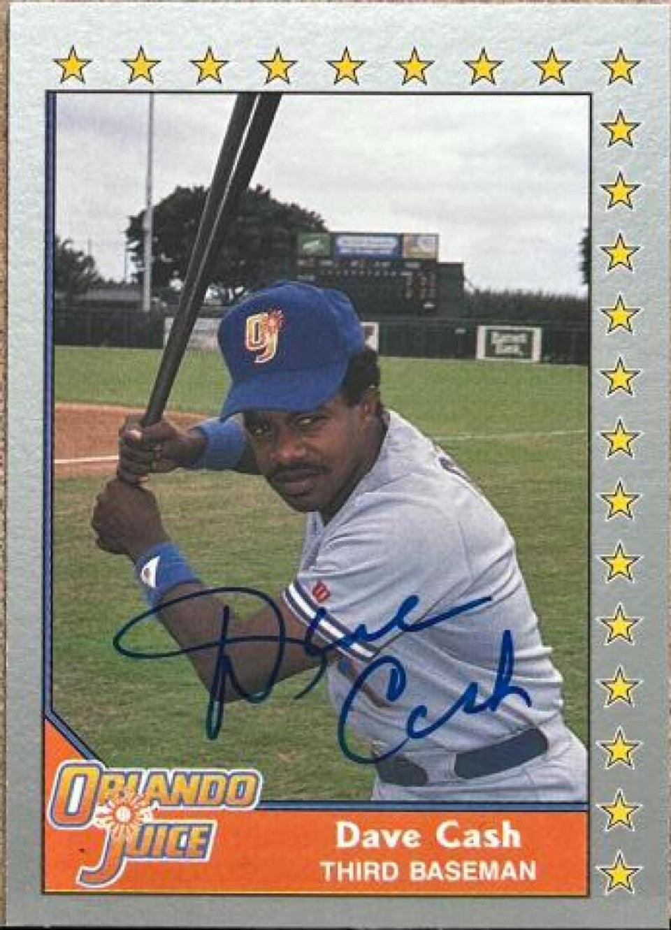 Dave Cash Signed 1990 Pacific Senior League Baseball Card - Orlando Juice - PastPros