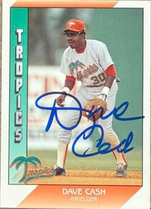 Dave Cash Signed 1991 Pacific Senior League Baseball Card