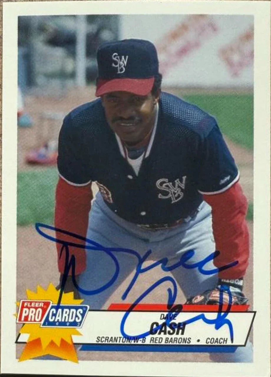 Dave Cash Signed 1993 Fleer ProCards Baseball Card - Scranton Wilkes-Barre Red Barons