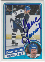 Dave Farrish Signed 1984 - 85 O - Pee - Chee Hockey Card - Toronto Maple Leafs - PastPros