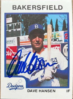 Dave Hansen Signed 1987 ProCards Baseball Card - Bakersfield Dodgers
