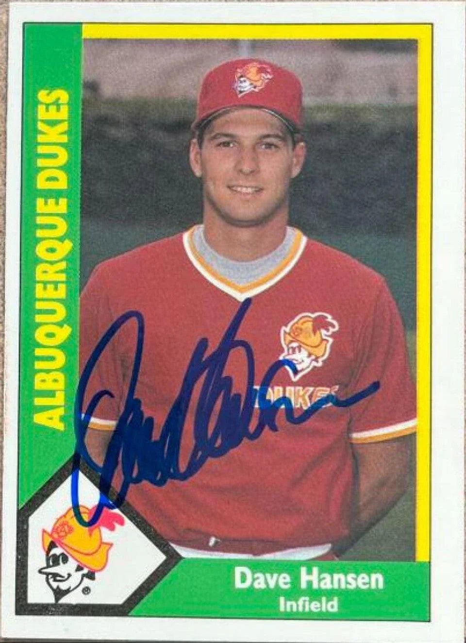Dave Hansen Signed 1990 CMC Baseball Card - Albuquerque Dukes