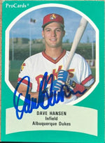 Dave Hansen Signed 1990 Pro Cards AAA All-Stars Baseball Card - Albuquerque Dukes