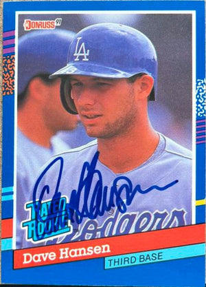 Dave Hansen Signed 1991 Donruss Baseball Card - Los Angeles Dodgers - PastPros