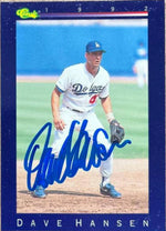 Dave Hansen Signed 1992 Classic Baseball Card - Los Angeles Dodgers