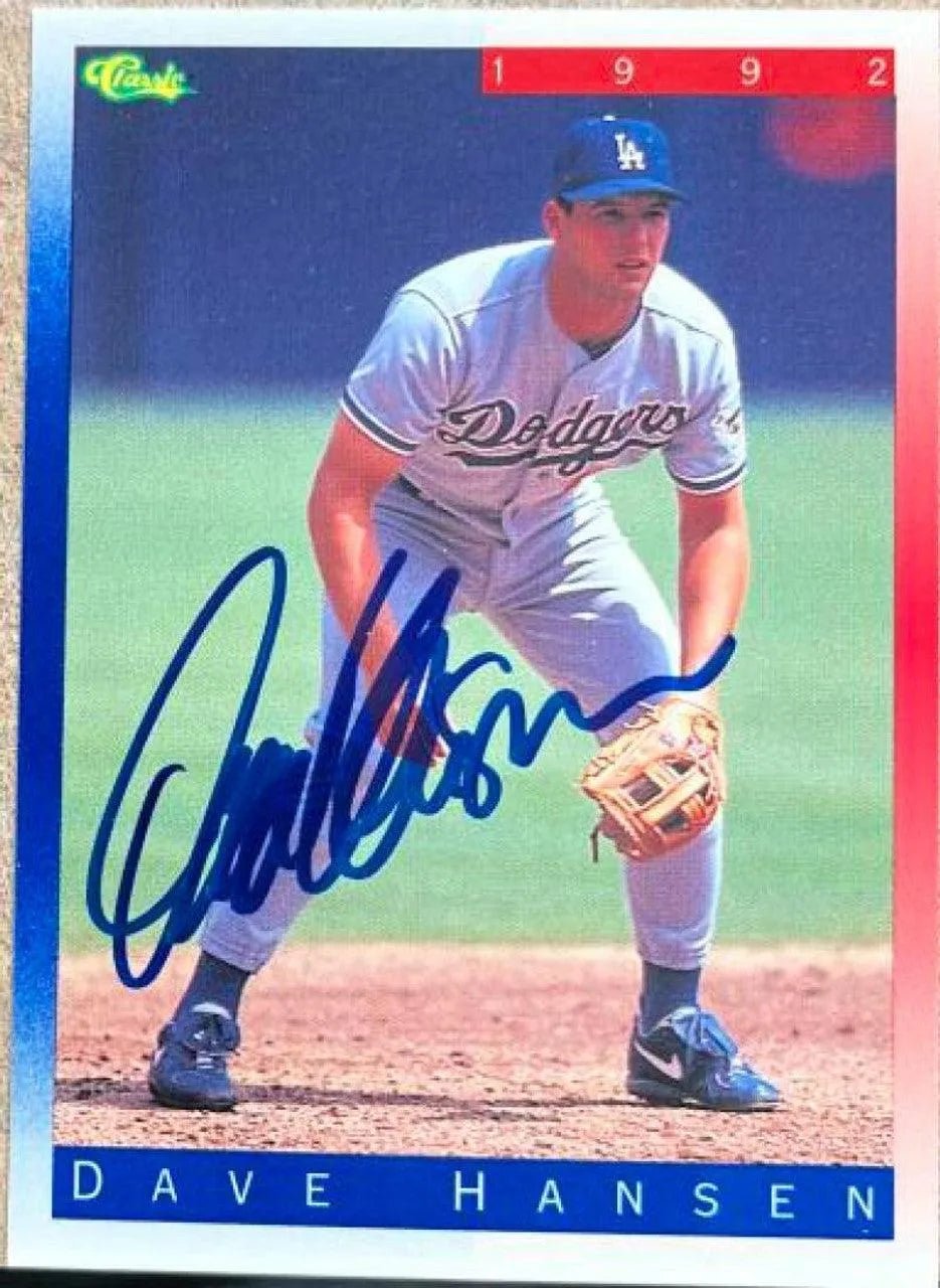 Dave Hansen Signed 1992 Classic II Baseball Card - Los Angeles Dodgers