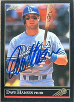 Dave Hansen Signed 1992 Leaf Black Gold Baseball Card - Los Angeles Dodgers