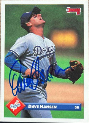 Dave Hansen Signed 1993 Donruss Baseball Card - Los Angeles Dodgers - PastPros