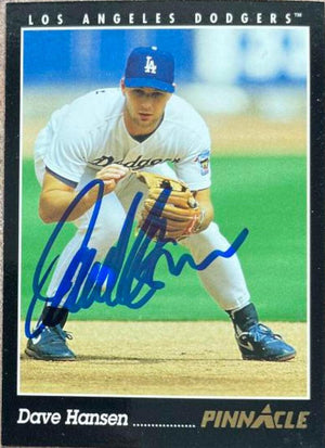 Dave Hansen Signed 1993 Pinnacle Baseball Card - Los Angeles Dodgers - PastPros