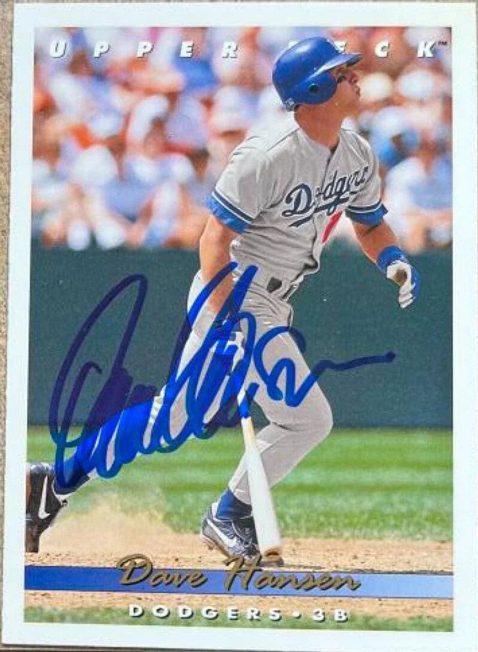 Dave Hansen Signed 1993 Upper Deck Baseball Card - Los Angeles Dodgers