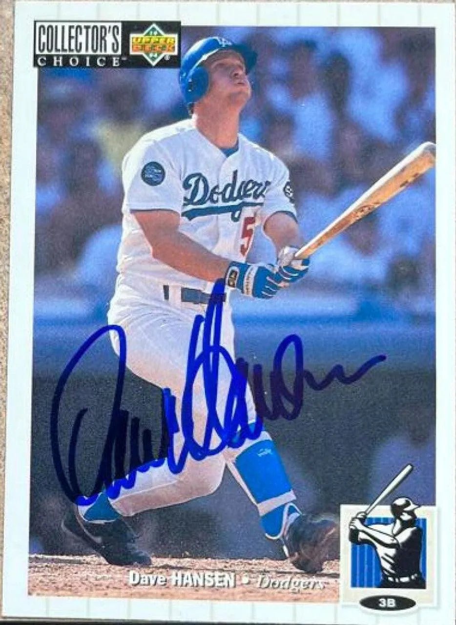 Dave Hansen Signed 1994 Collector's Choice Baseball Card - Los Angeles Dodgers