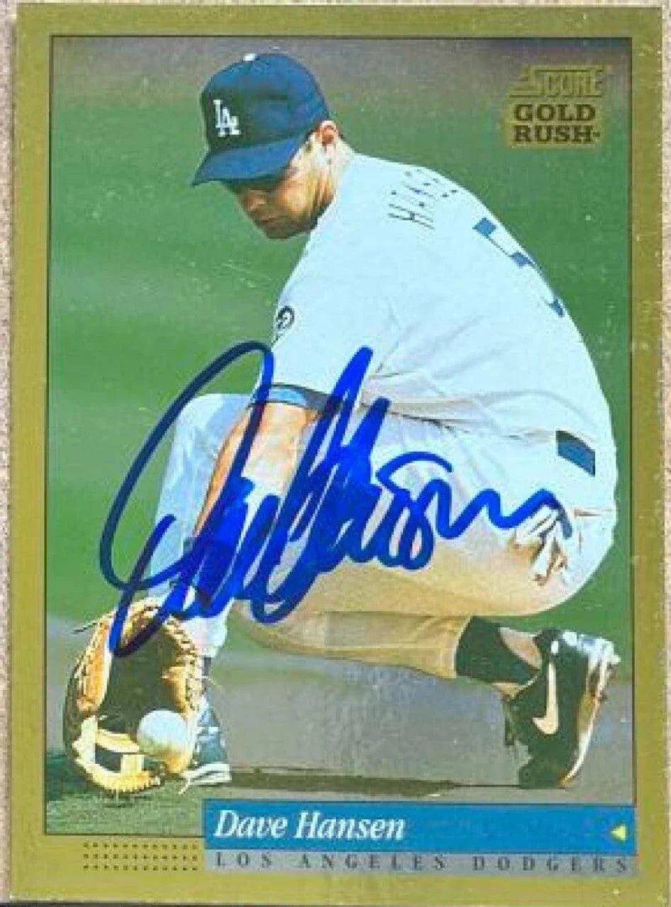 Dave Hansen Signed 1994 Score Gold Rush Baseball Card - Los Angeles Dodgers