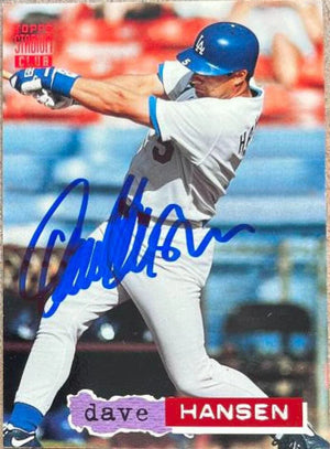 Dave Hansen Signed 1994 Stadium Club Baseball Card - Los Angeles Dodgers