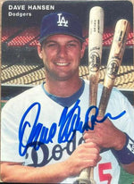 Dave Hansen Signed 1995 Mother's Cookies Baseball Card - Los Angeles Dodgers