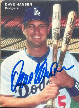 Dave Hansen Signed 1995 Mother's Cookies Baseball Card - Los Angeles Dodgers