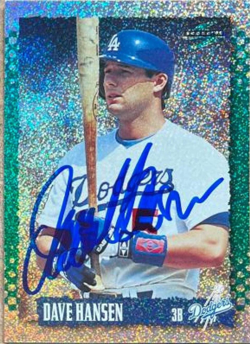 Dave Hansen Signed 1995 Score Platinum Team Sets Baseball Card - Los Angeles Dodgers