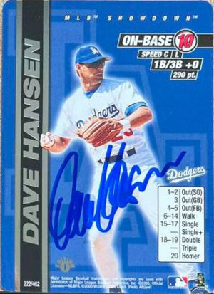 Dave Hansen Signed 2000 MLB Showdown 1st Edition Baseball Card - Los Angeles Dodgers
