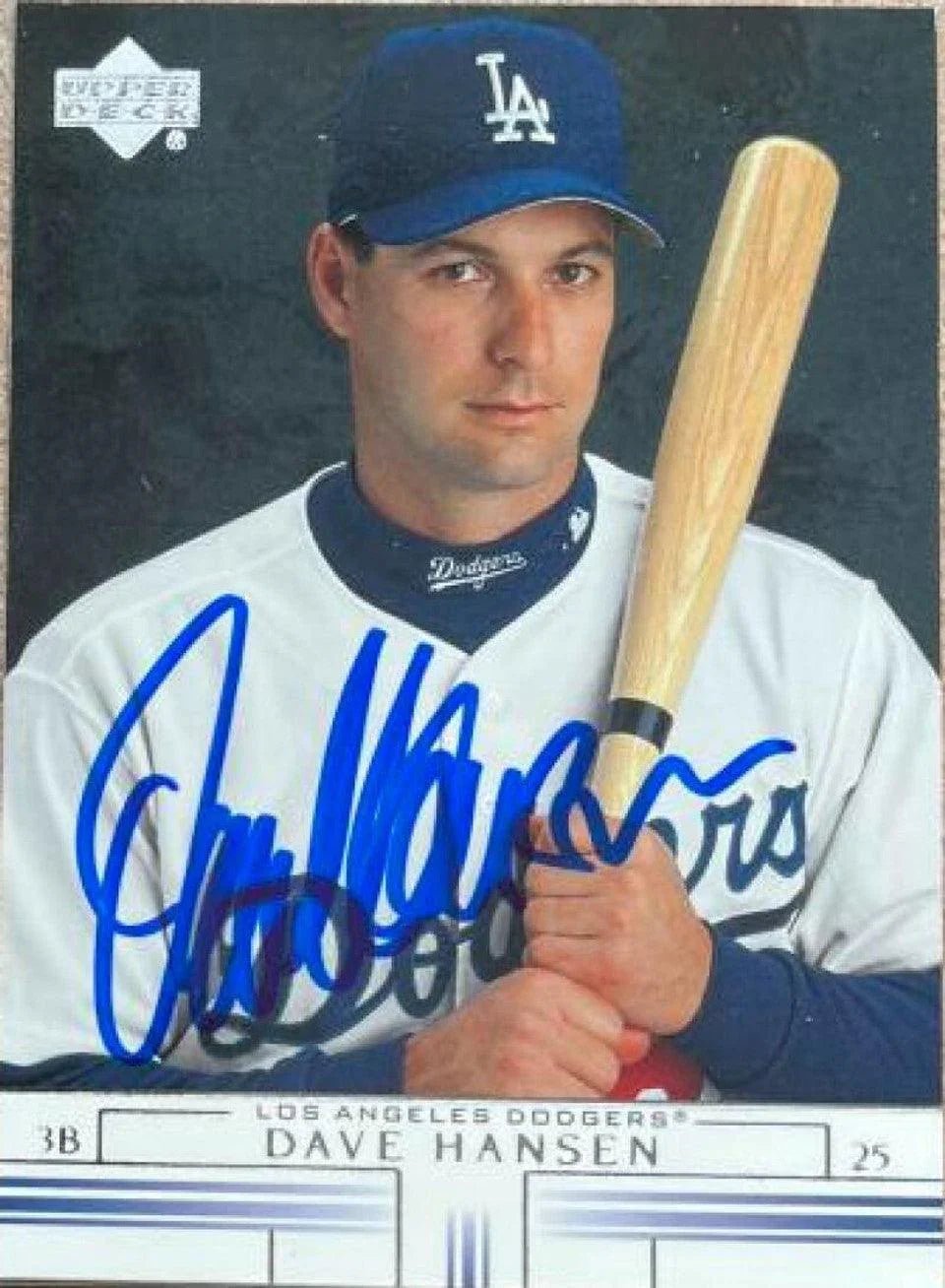 Dave Hansen Signed 2002 Upper Deck Baseball Card - Los Angeles Dodgers