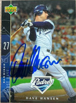 Dave Hansen Signed 2004 Upper Deck Baseball Card - San Diego Padres