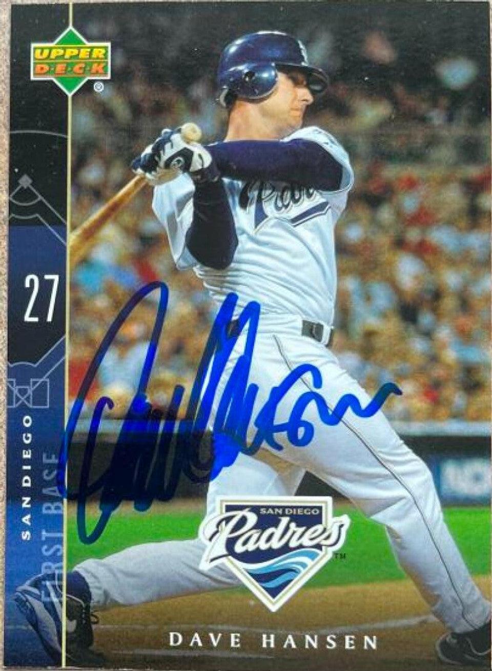 Dave Hansen Signed 2004 Upper Deck Baseball Card - San Diego Padres - PastPros