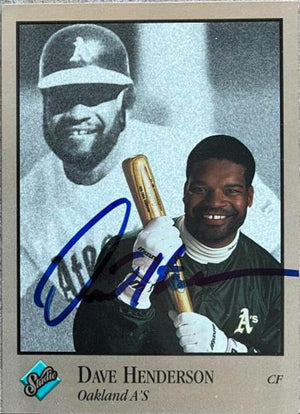 Dave Henderson Signed 1992 Studio Baseball Card - Oakland A's - PastPros