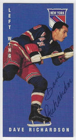 Dave Richardson Signed 1994-95 Parkhurst Tall Boys Hockey Card - New York Rangers