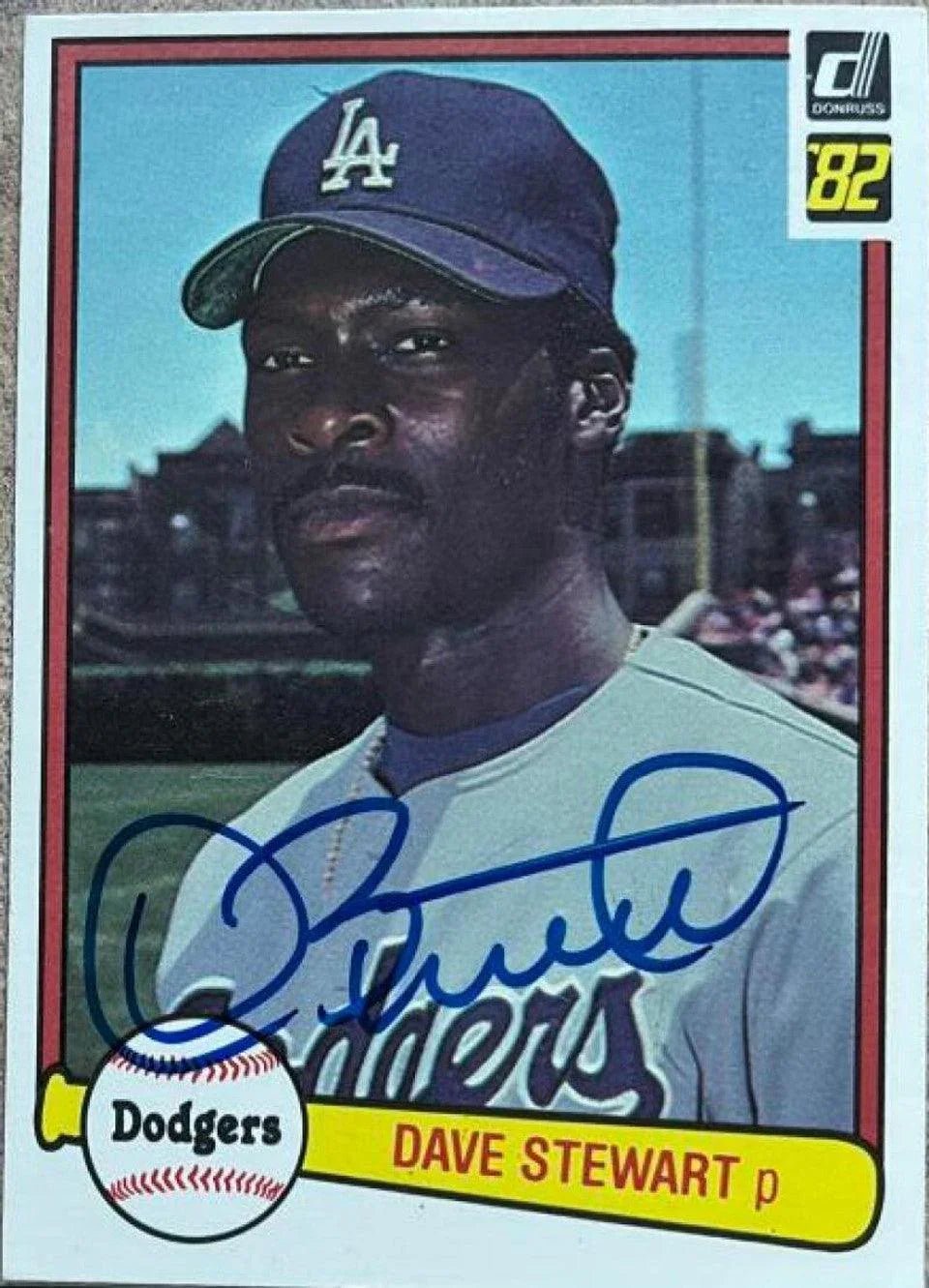 Dave Stewart Signed 1982 Donruss Baseball Card - Los Angeles Dodgers