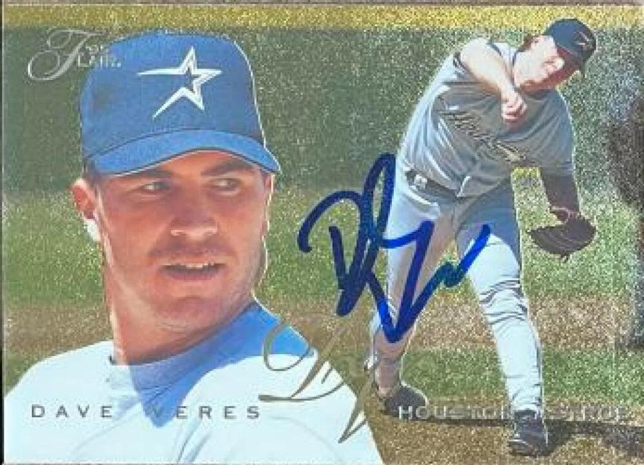 Dave Veres Signed 1995 Flair Baseball Card - Houston Astros