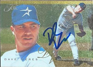 Dave Veres Signed 1995 Flair Baseball Card - Houston Astros