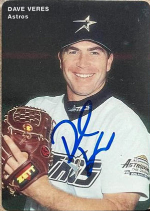 Dave Veres Signed 1995 Mother's Cookies Baseball Card - Houston Astros
