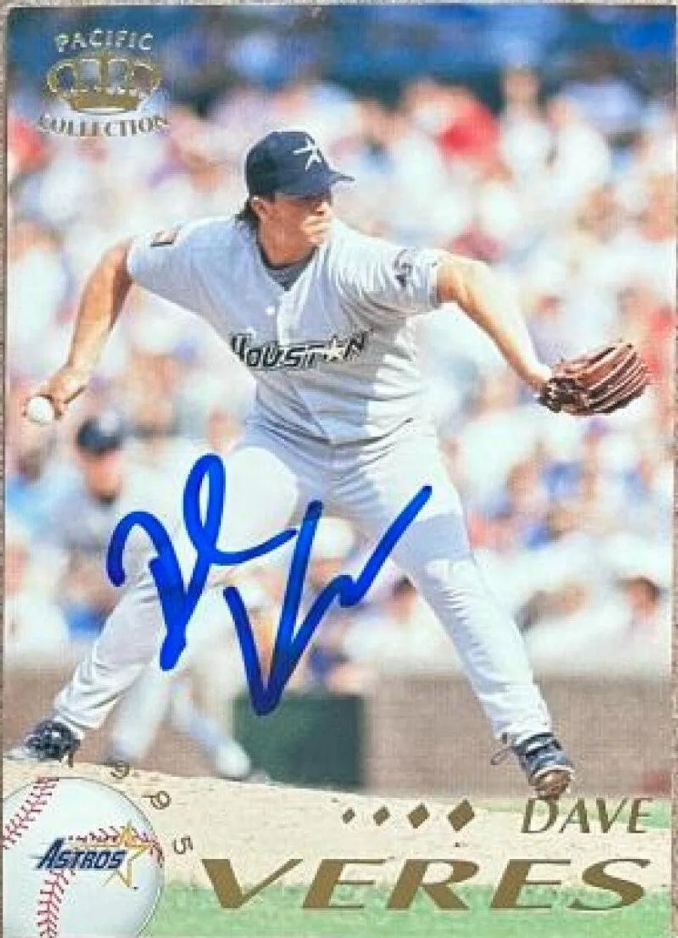 Dave Veres Signed 1995 Pacific Baseball Card - Houston Astros