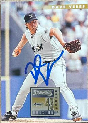 Dave Veres Signed 1996 Donruss Baseball Card - Houston Astros - PastPros